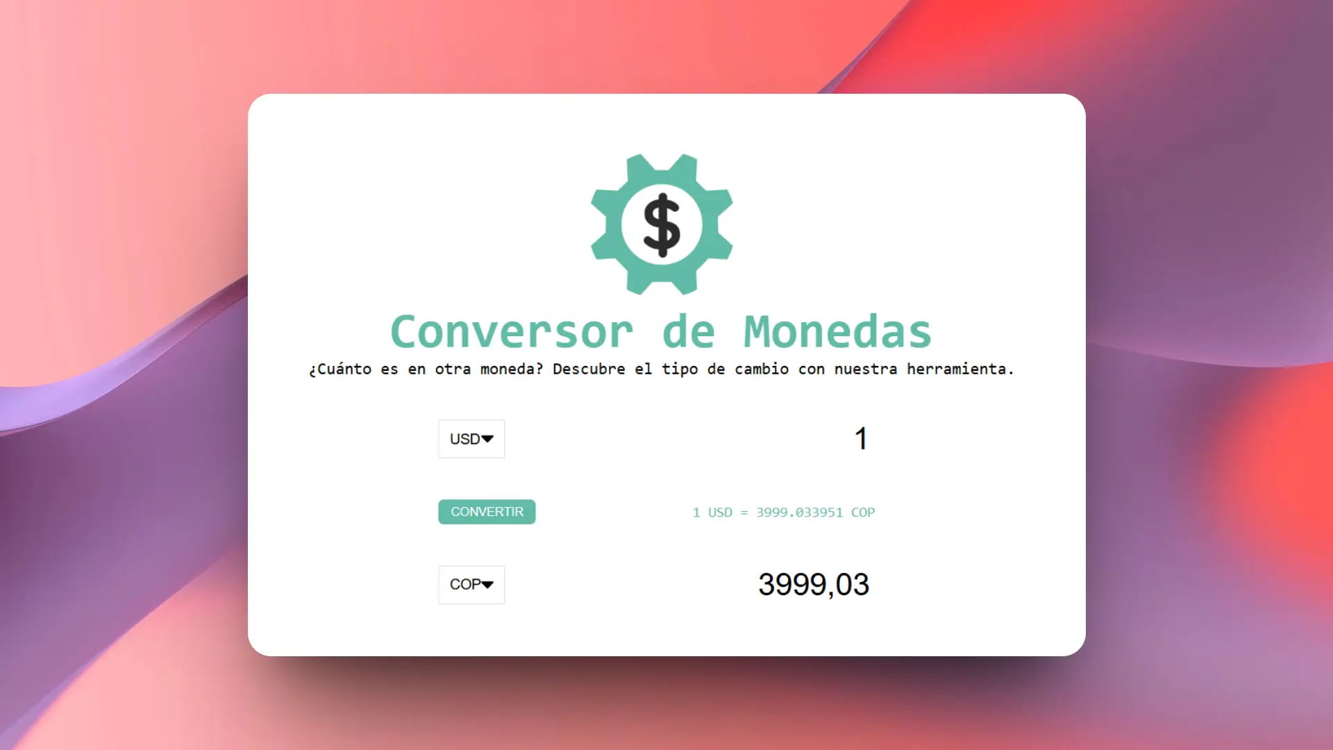 Conversor de monedas